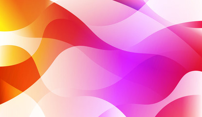 Blurred Decorative Design In Abstract Style With Wave, Curve Lines. For Elegant Pattern Cover Book. Vector Illustration with Color Gradient.