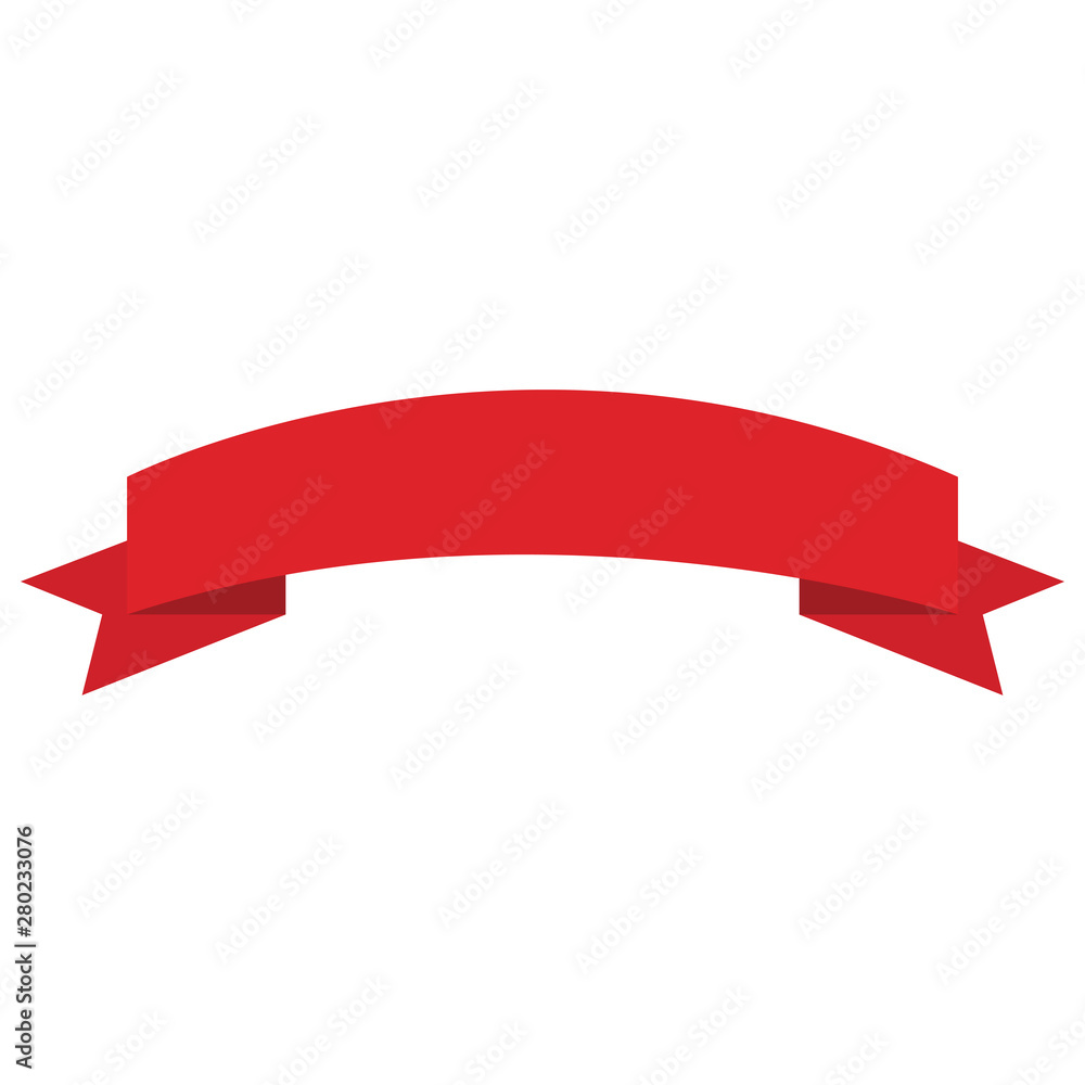 Wall mural ribbon banner set isolated on a white background.