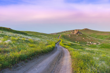 Crimea nature reserve - the road to travel. Landscape park- Kerch peninsula
