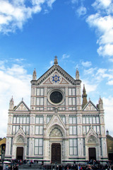 Fototapeta na wymiar Basilica di Santa Croce in Florence, Tuscany, Italy. Florence is a popular tourist destination of Europe.
