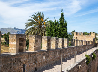 Fortress in the historical center of the old medieval town of Alcudia, Mallorca