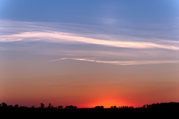 Fototapeta premium Sunset in the prairies