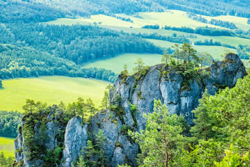 Obraz premium Sulov rocks, Slovakia, hiking theme