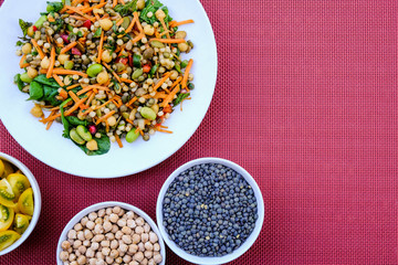 Vegetarian Summer Salad with Couscous and Edamame Beans