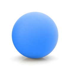 3d blue scratched sphere in studio environment,  on white background 3d illustration