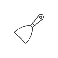 Spatula vector concept outline icon or sign on white background