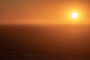 Fototapeta na wymiar Sunset from the Vilar lighthouse.