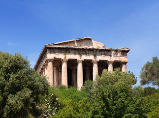 Fototapeta na wymiar Temple of Hephaestus or Hephaisteion at Ancient Agora in Athens, Greece