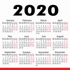 Calendar Planner 2020