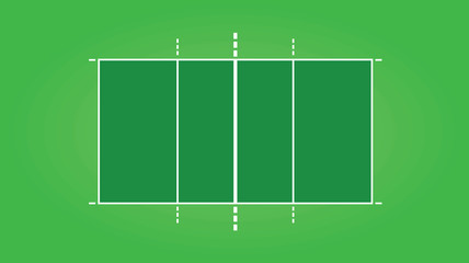 Volleyball green court. vector illustration