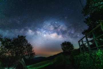 Milky Way at night from Doi Mae Taman mountain, Thailand