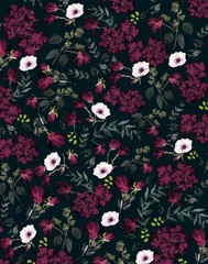 seamless floral pattern with flowers