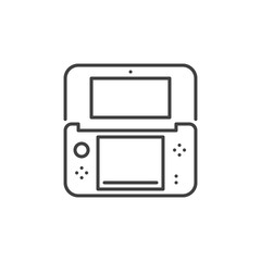 Handheld Game Console outline vector icon or symbol