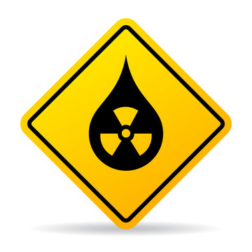 Radioactive fallout vector sign