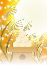 #Background #wallpaper #Vector #Illustration #design #image #Japan #china #Asia #free_size #背景 #壁紙 #ベクター #イラスト #デザイン #無料 #無料素材 #バックグラウンド #フリー素材 #イメージ #和風素材 #日本 お月見団子,伝統行事,すすき,満月,十五夜,月光の輝き,無料,フリーサイズ,名月