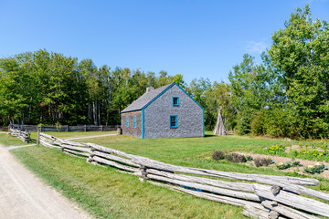 New Brunswick,Canada,13,2017:Village Historique Acadien tourist attraction that recreates the life...