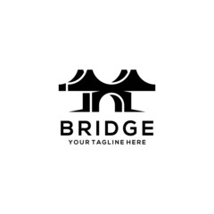 Business Bridge Logo Design Vector Template