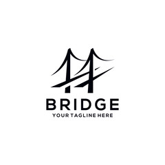 Business Bridge Logo Design Vector Template