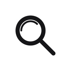 Search icon. Magnifying glass icon, vector magnifier or loupe sign.