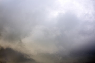 clouds over trees on a summer day