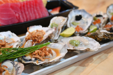 Raw Oyster with spicy salad Thai style