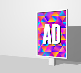 Lightbox or city signboard template for advertising