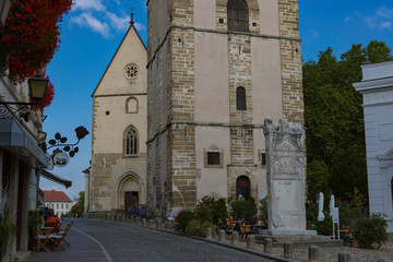 Fototapeta na wymiar Ptuj,Slovenia,8,2016:Lower Styria, medieval city