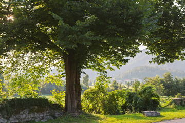 Idyllic landscapes in Idrija (Slovenia)