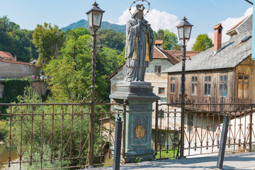 Fototapeta premium Skofja Loka,Slovenia,12,2016;picturesque medieval scene of the Passion