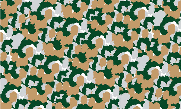 Texture of camouflage series vector in forrest scheme and color