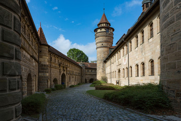 Fototapeta na wymiar Lichtenau,Germany,9,2015:Fortress amazing place with a long history