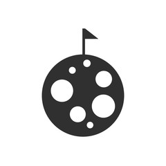 Moon icon template color editable. Moon symbol vector sign isolated on white background. Simple logo vector illustration for graphic and web design.