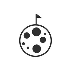 Moon icon template color editable. Moon symbol vector sign isolated on white background. Simple logo vector illustration for graphic and web design.