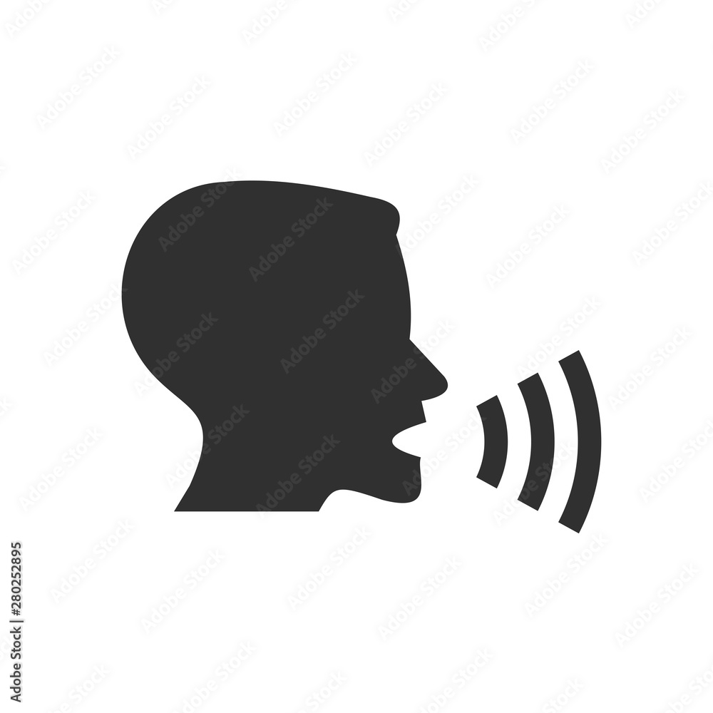Poster voice recognition concept icon template color editable. voice control symbol vector sign isolated on