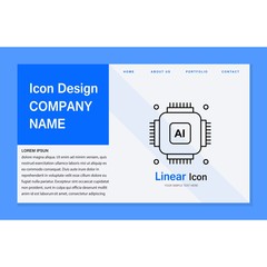 Artificial Intelligence chip icon for your project
