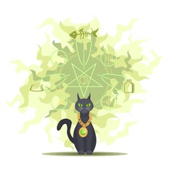 cat medium wizard caused magic signs