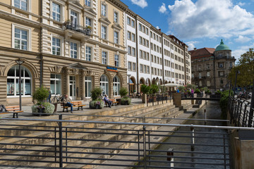 Obraz premium Bayreuth,Germany,9,2015;German city located on the banks of the river Meno Red