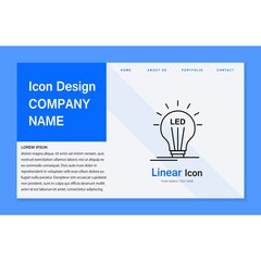 Led bulb icon for your project