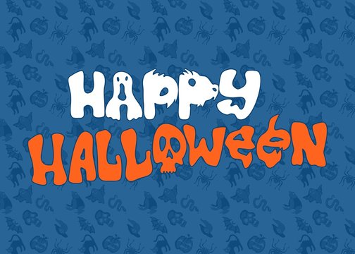 background blue image for the celebration of Halloween