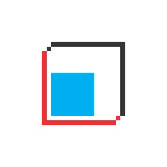 Unique Square logo design vector