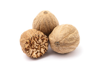 nutmeg isolated on white background