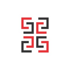 Obraz premium Letter GS or CJ maze logo design vector