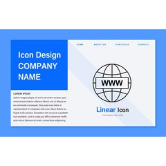 Fototapeta premium World Wide Web icon for your project