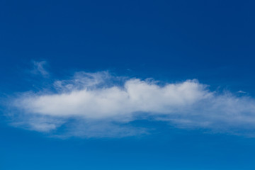 white cloud in blue sky shot on a summer day