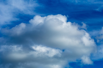 white cloud in blue sky shot on a summer day