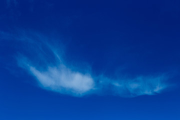 white cloud in blue sky shot on a summer day