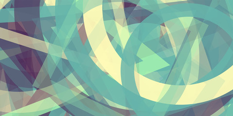 Abstract Generative Art color distributed donut figures background illustration