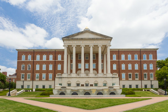 Laura Lee Blanton Building and Cooper Centennial Fountain