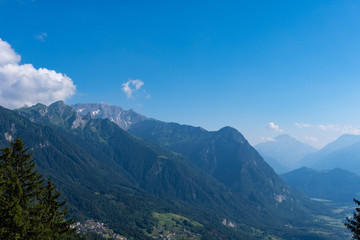 Naklejka premium Panoramic view of the alps seen from Lichtenstein