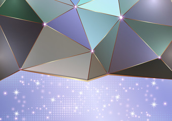 Abstract low poly, polygonal triangular mosaic. Modern bright background for web, presentations and prints.